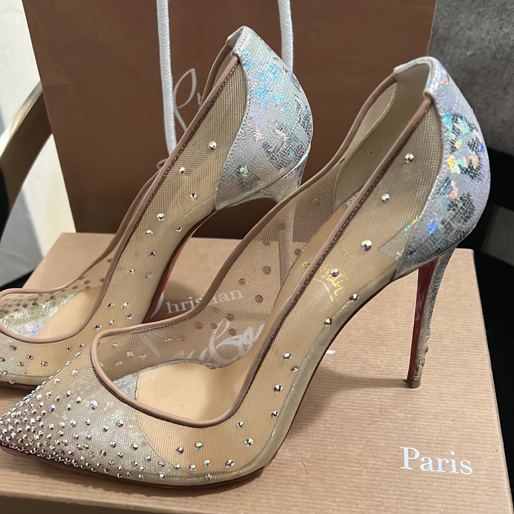 Christian Louboutin Follies Strass 100 W220 - Picture 2 of 6